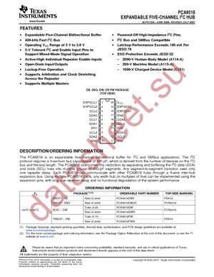 PCA9518DBQR datasheet  